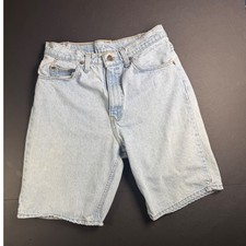 Vintage Levi's 550 Relaxed Fit Denim Shorts 31 Light Wash 90s High Rise Jean Y2K