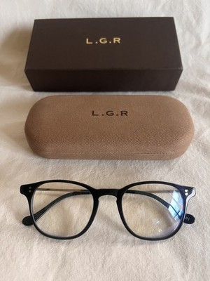 L.G.R. Brille FEZ Superleggero. Fasssung Schwarz + Silber Glasses Handmade. NEU!