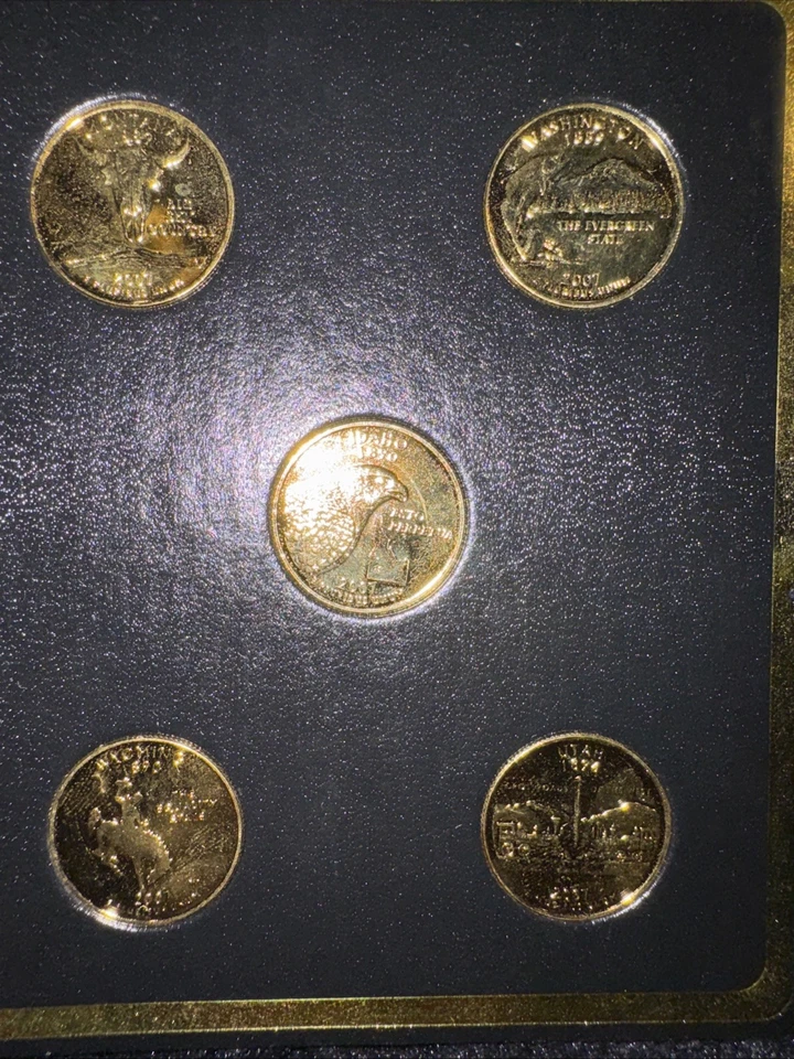 2007 24K Gold Plated State Quarter Collection with Certificate - Image 2 of 3