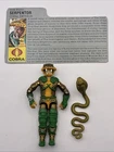 Serpentor V1 G.I. Joe 1986 Hasbro Vintage Action Figure With Snake And File Card