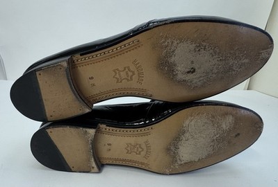 Mezlan Mirage Loafers Formal Tuxedo Black Patent‎ Leather Satin Trim Shoes 9 M Mezlan Mirage Loafers Formal Tuxedo Black Patent Leather  main image 3