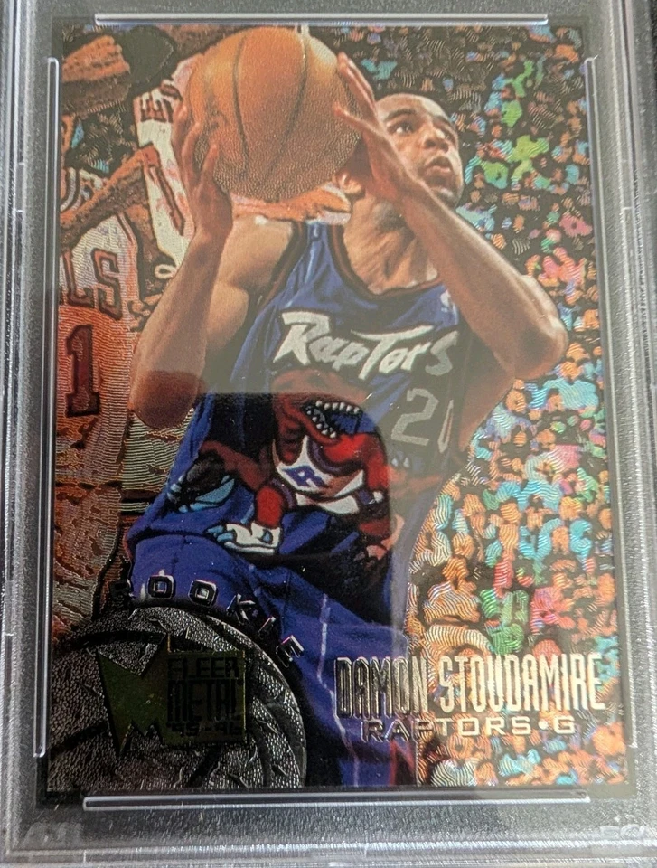 Metal Damon Stoudamire #200 1995 RC PSA 9 ROY solo 13 superior Foto 3 de 4