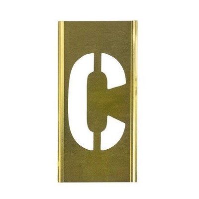 CH Hanson 10013C - Stencil Sort-3'' Brass Gothic C