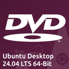 Ubuntu Linux 24.04 Desktop Newest LTS Ver BOOTABLE/LIVE Install DVD USA SELLER