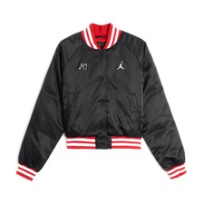 Jordan Women's Varsity Jacket Fb5152-010 Black/red/white Sz Xs-3xl