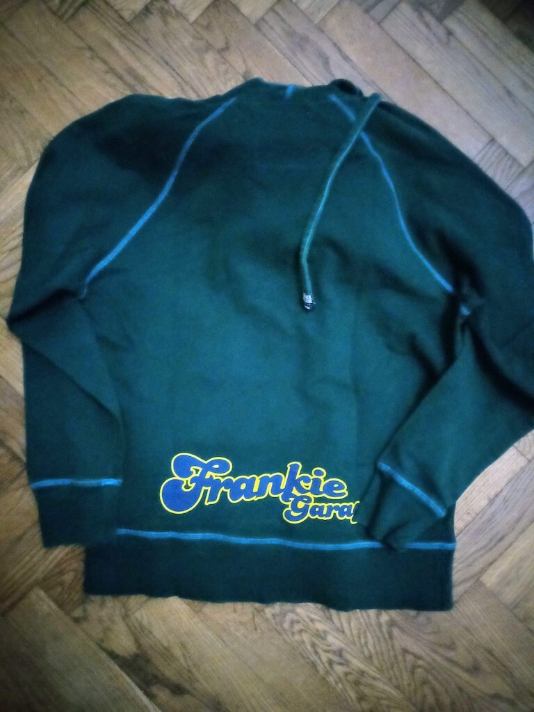 FELPA NUOVA CON CAPPUCCIO REAL FRANKIE GARAGE TG LARGE VERDE