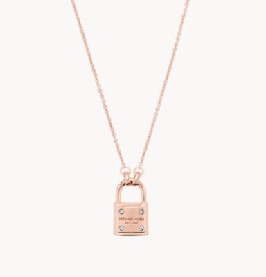MICHAEL KORS MKJ7760791 Halskette mit Schloss Rosegold NEU / OVP