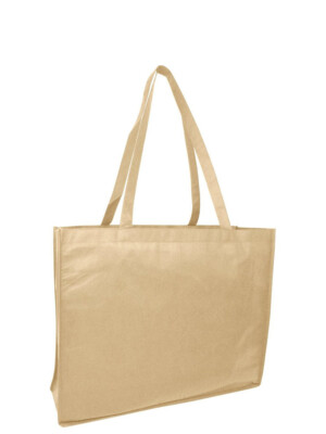 10 Jumbo Size Grocery Tote Shopping Bag Khaki Beige Reusable Eco Large Bags  XL