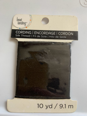 Bead Landing Cording Silk Thread 10 yards black
