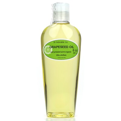 8 Oz Premium Grape Seed Oil Pure Organic Cold Pressed Best Quality Skin Care 