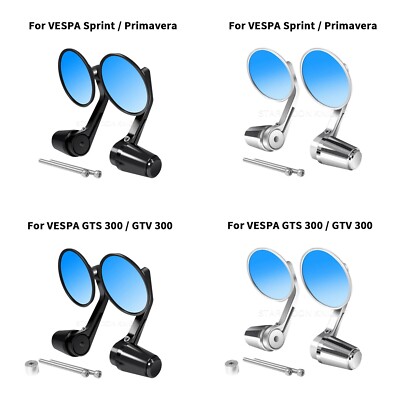 Bar End Rear View Mirrors For VESPA Primavera Sprint 50 125 150