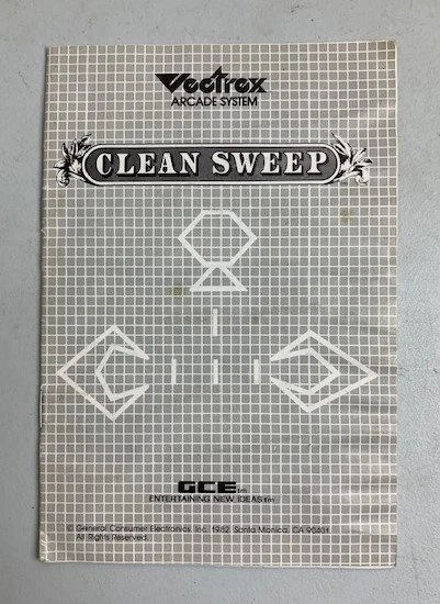 Vectrex Clean Sweep Game Cartridge Screen Overlay Manual Instructions Vintage - Image 3 of 4
