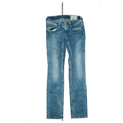 PEPE JEANS Venus Low Waist Hose stretch Straight Leg 34 XS W26 L34 hellblau NEU