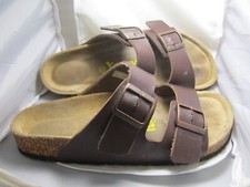 Viking Men's Brown Faux Leather Sandals Size 10 US, Good-Shape, China.