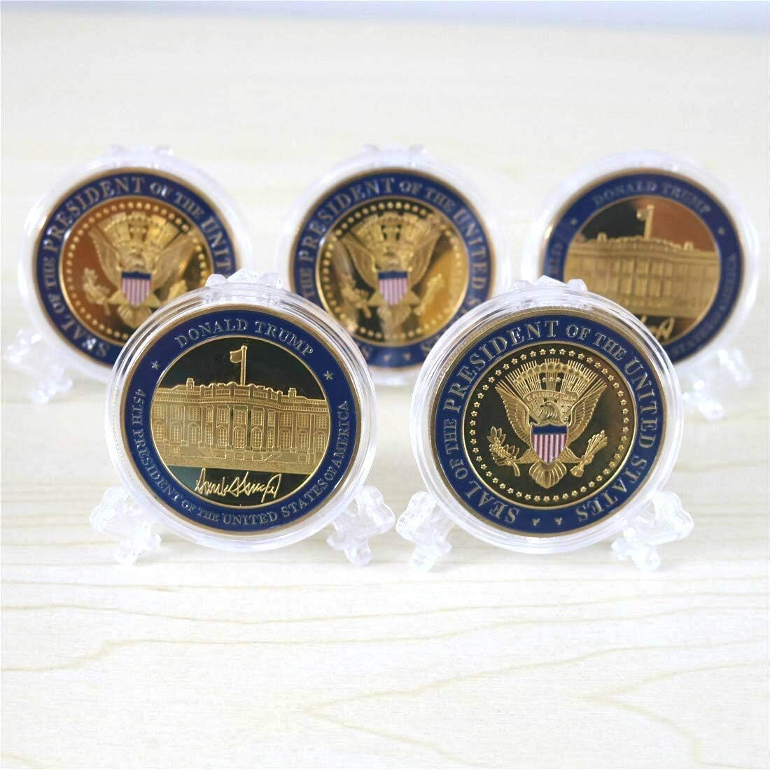 5 Pack Donald Trump Coin, Seal of The President Challenge Coins, Commemorative G