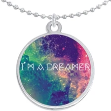 I'm a Dreamer Round Pendant Necklace Beautiful Fashion Jewelry