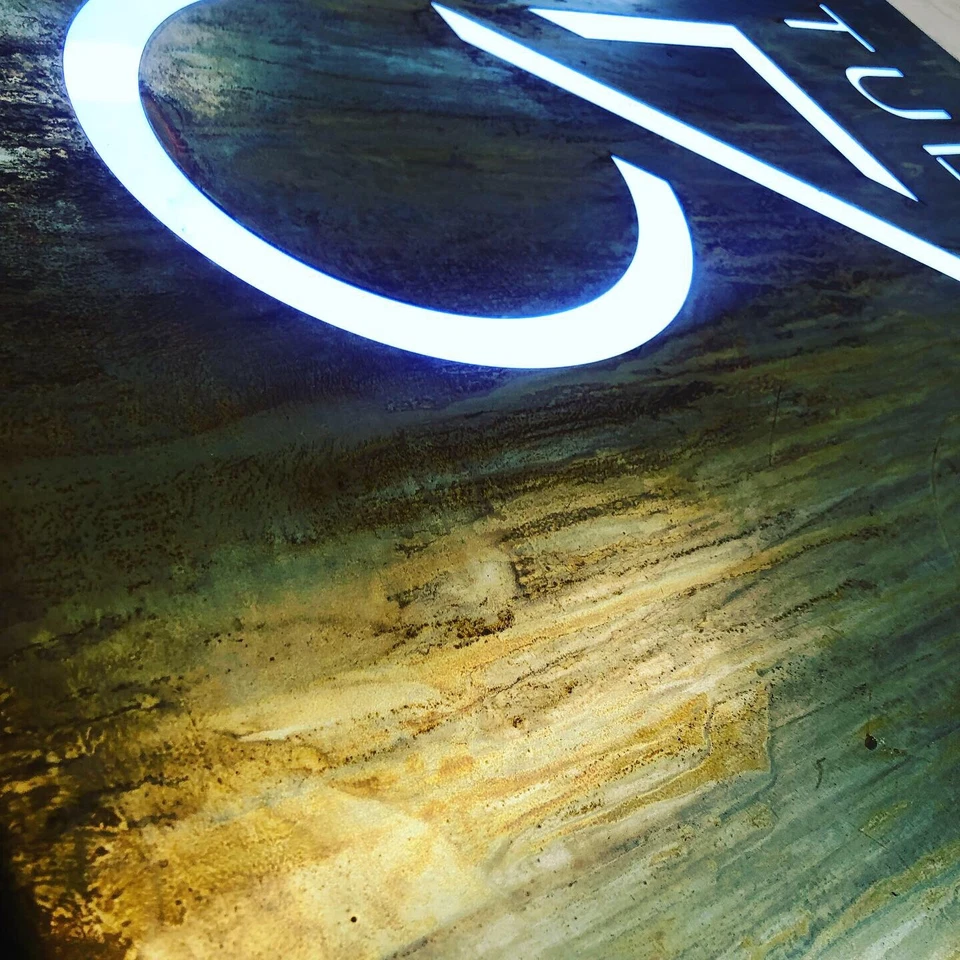 Illuminated LED Rusted Steel House Mail Box Signs Plaques Custom Made Laser Cut  - Image 4 of 4