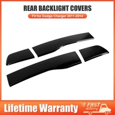 Smoked Rear Taillight Backlight Lamp Decor Cover Trims For Dodge Charger 2011-14