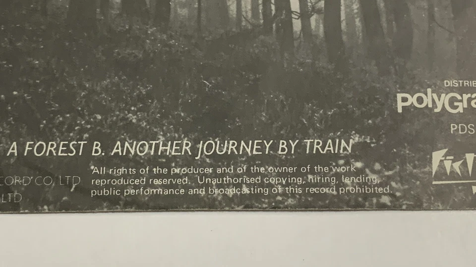 Rare The Cure A Forest Canadian 7” 45 Vinyl W/ Pic Sleeve Polygram 1980 PDS2098 - Image 4 of 4