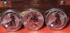 (3 ea) 2022 Britannia Queen Elizabeth II .999 Fine Silver 1 Oz Coins