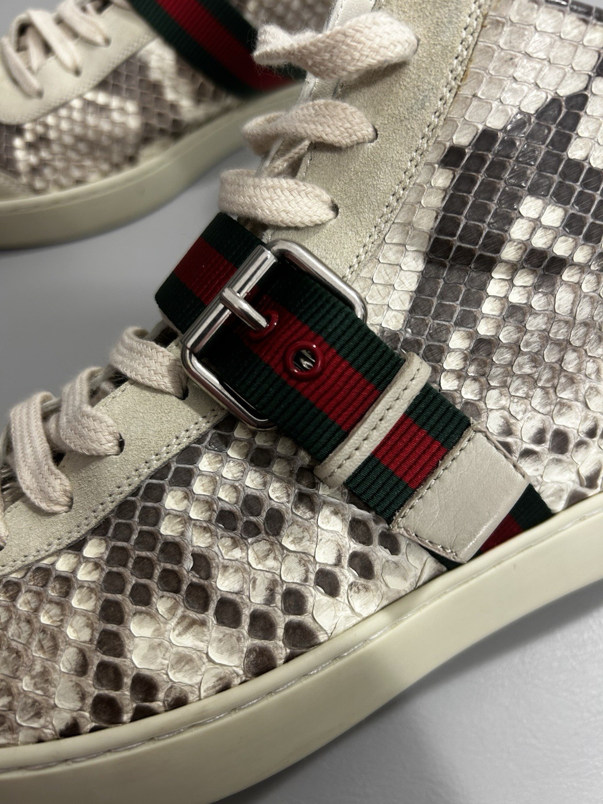 Men’s Preloved Gucci Python High Top Trainers Siz… - image 13
