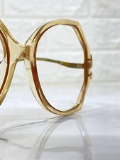 Vintage Marcolin Eyeglasses Italy Clear Gold Oversized Frame 517