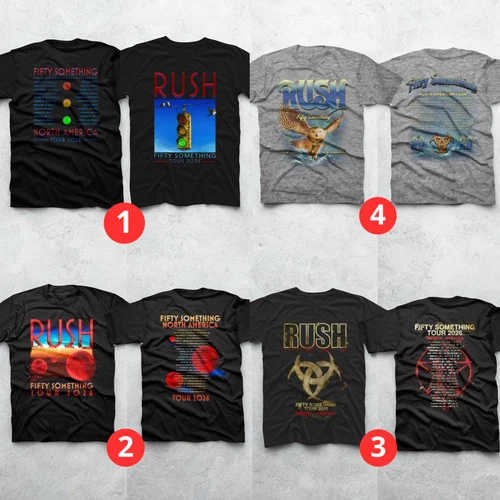RUSH Fifty Something Tour 2026 Shirt, North America Concert Tee Gift , Reprint - product listing photo