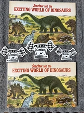 Vintage Sinclair Motor Oil 1967 World Of Dinosaurs Booklet Book & Stickers