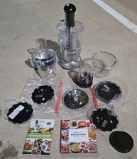Veggie Bullet Magic Bullet Spiralizer Food Processor VB-102 Mixer Bundle Extras