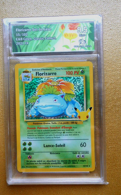 pokemon karte florizarre 15/102 WIZARD Graded PCA Celebration Top Zustand