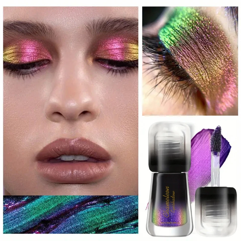 1Pc Chameleon Metallic Liquid Eyeshadow Chameleon-effect Liquid Lipstick Shiny - Image 2 of 4