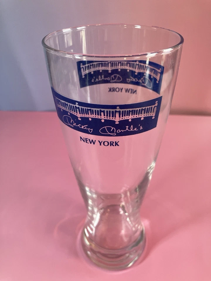 Vintage Mickey Mantle’s Restaurant New York Yankees MLB Pint Glass Beer - Image 4 of 4