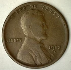 1913 S Lincoln Wheat Cent US Type Bronze Penny Coin Good Circulated 1c