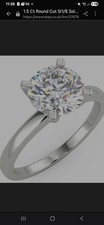 1.5 Ct Round Cut SI1/E Solitaire Diamond Engagement Ring 14K White Gold