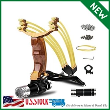 Slingshot,Wrist Sling Rocket Professional Hunting Slingshot with Heavy Duty Laun