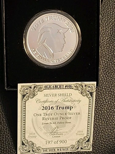 2016 Silver Shield Trump "He Shall Overcomb" Reverse Proof