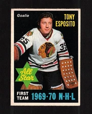 1970-71 TONY ESPOSITO AS #234 OPC Key Hawks HALL OF FAME Star GOALIE Hockey Card