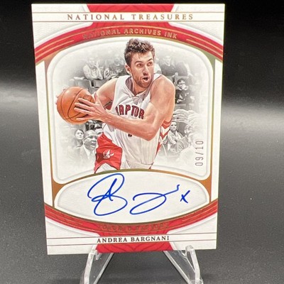 2021-22 Panini National Treasures National Archive Ink Andrea Bargnani Gold /10