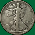 1921-D Walking Liberty Half Dollar Fine F Coin #39864