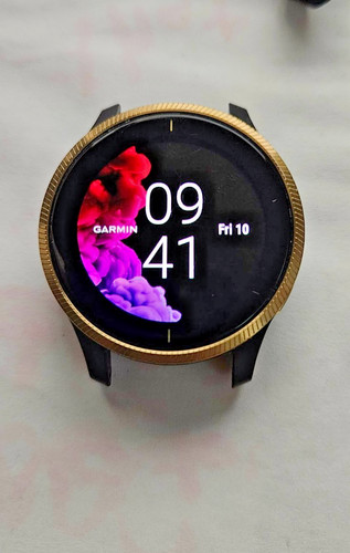 Garmin Venu GPS Watch Black with Rose Gold Bezel Great Condition Blemish Free!