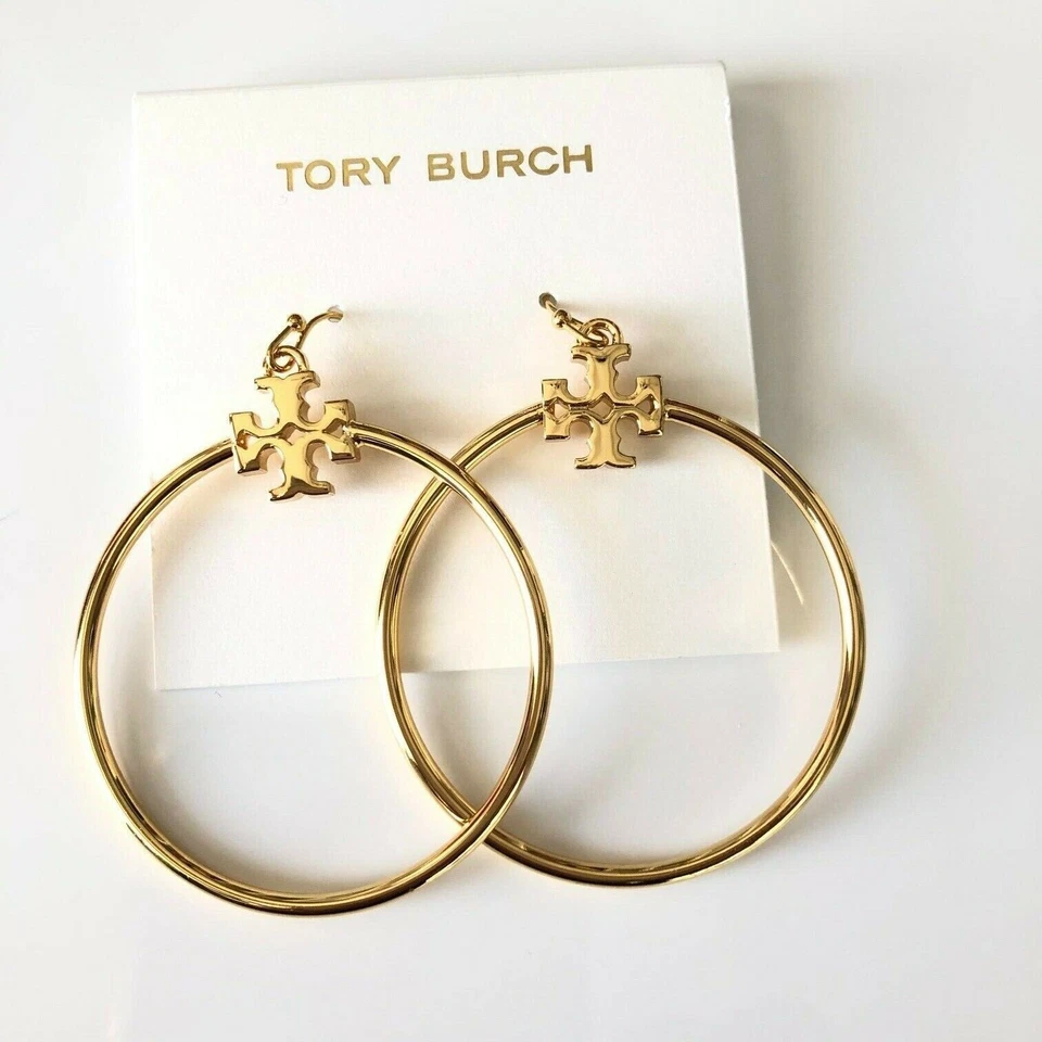 Tory, Gold Tone Stacked Hoop Earrings - Image 3 of 4
