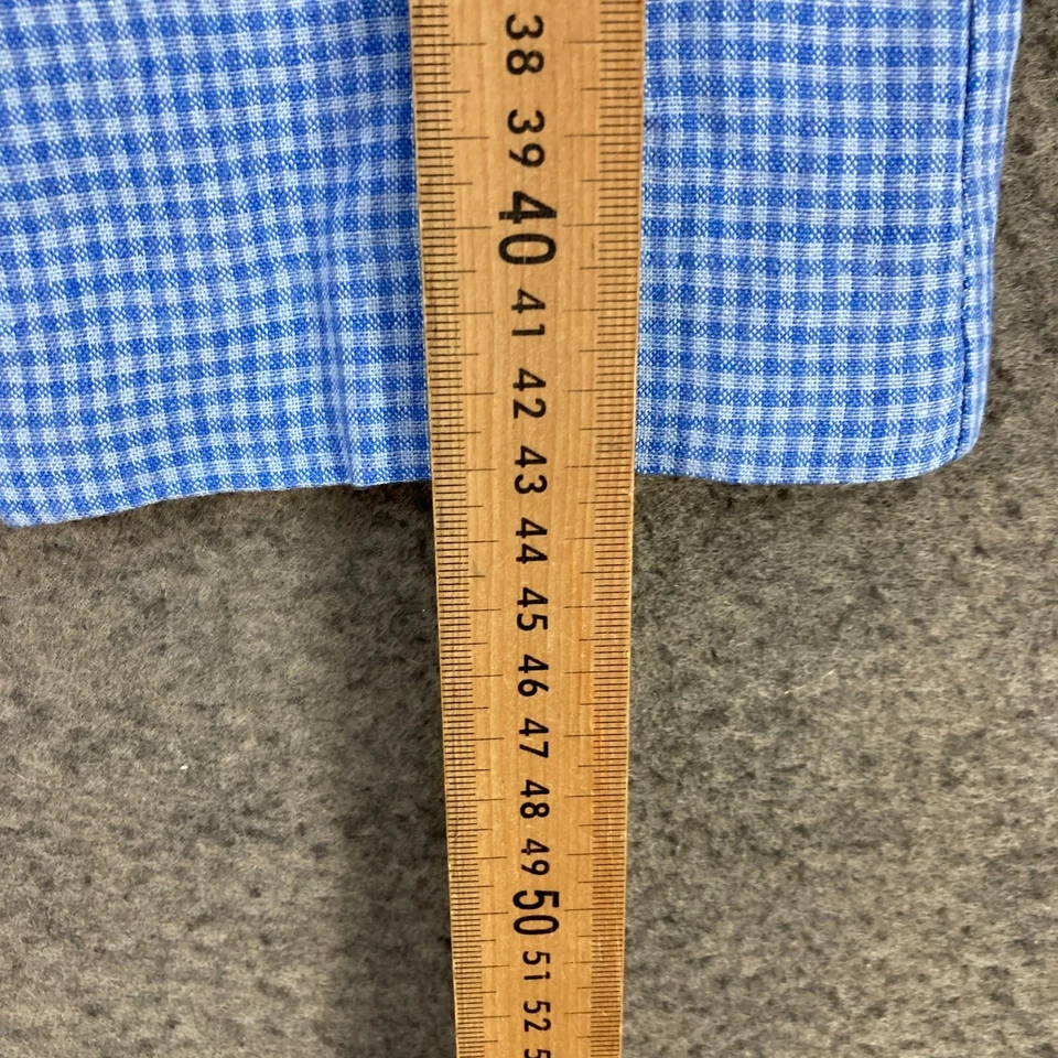 Женская юбка Kookai размер 36 синяя клетчатая льняная смесь трапециевидная короткая длина на молнии 52112 - Изображение 4 из 4