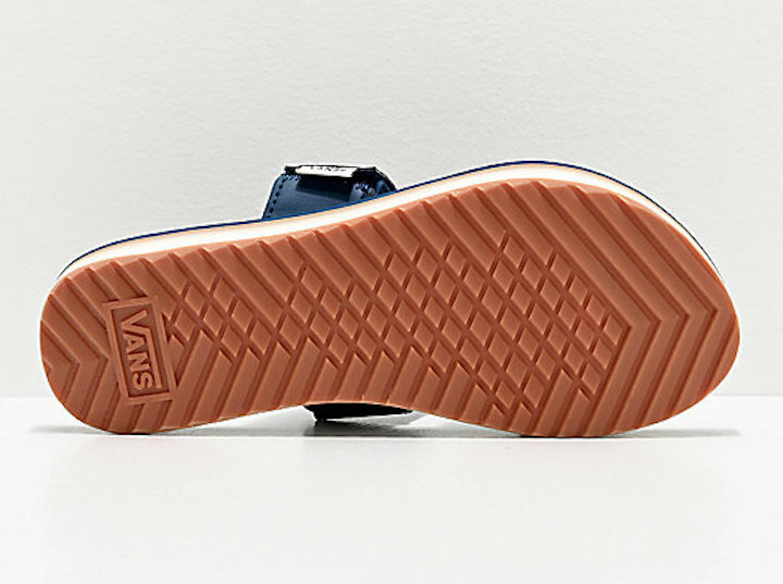 vans cayucas star gibraltar sea & marshmallow platform slide sandals