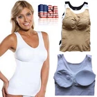 Women Removable Bra Shapewear Slimming Body Tummy Waist Cami Shaper Camisole Top