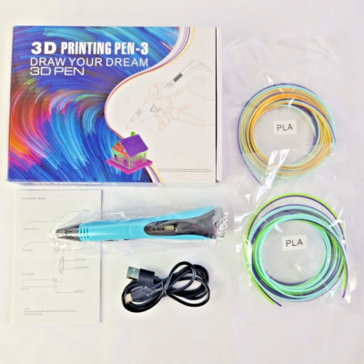Profi 3D Druck Stift mit Muster PLA, 0,6mm Düse für 1,75mm PLA & ABS