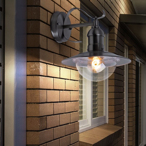 Wandlampe AußEnleuchte Fassadenlampe Edelstahl Laterne HaustüRlampe Led H 27 Cm-image