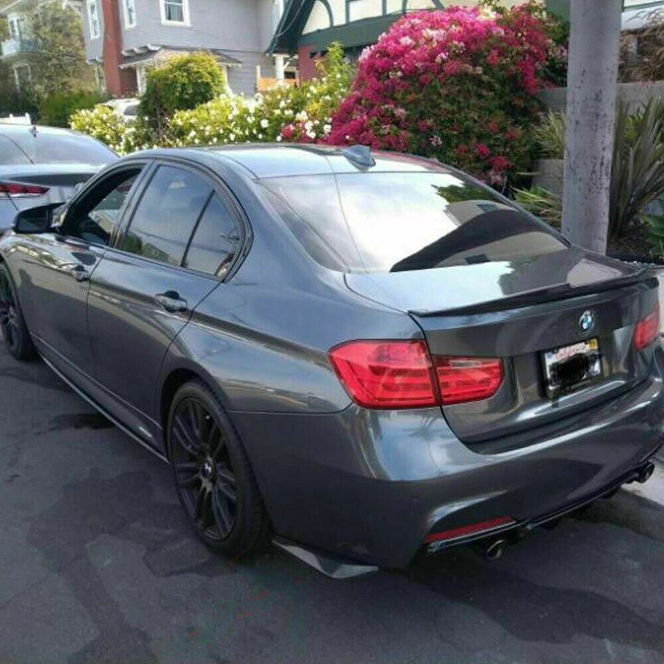 Carbon Fiber Sport Rear Bumper Lip Canards Spoiler For BMW 325i 330i 335i E90 - Image 4 of 4