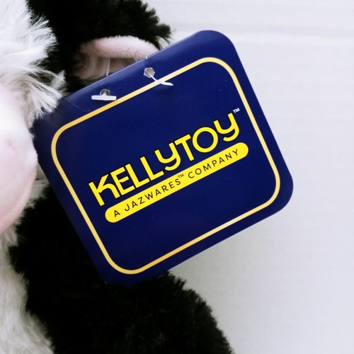 Kelly Toy Plush Cow 10 Inches Kellytoy With Tag Black White - Picture 3 of 7
