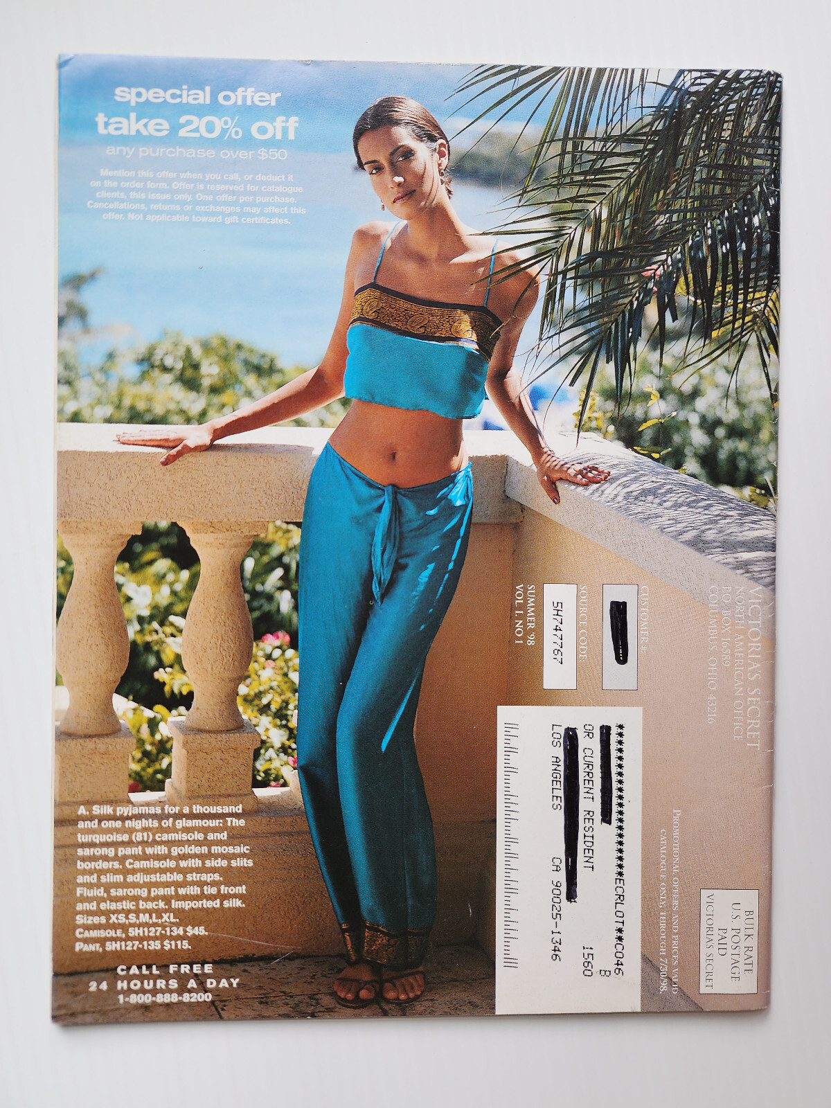 1998 Victoria's Secret Catalog Summer DANIELA PESTOVA Yasmeen Ghauri S