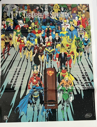 Póster vintage de la muerte de Superman 1992 DC - Imagen 4 de 9